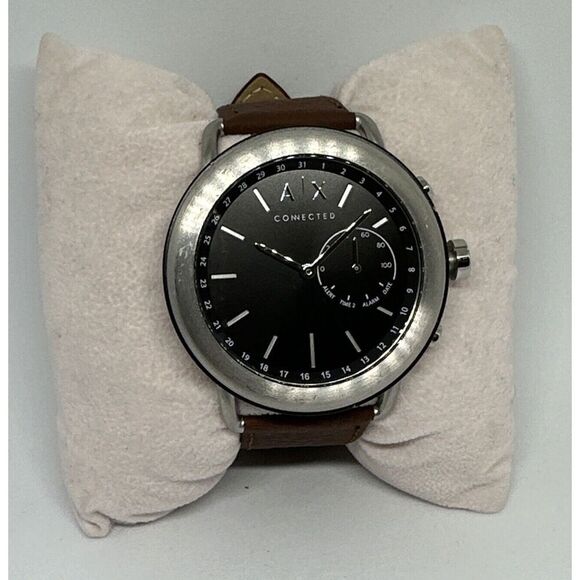 Armani Exchange AXT1020 Mens Brown Leather Analog Dial Quartz Wrist Watch HME123 - Picture 1 of 11